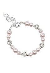 lovely mini swarovski pearl bracelet for babies and kids
